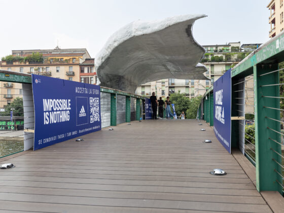 pannelli decorati con stampa diretta per evento adidas a milano
